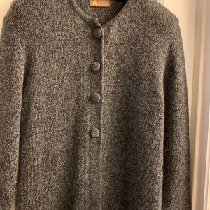 Luxurious long 100% alpaca knit sweater
